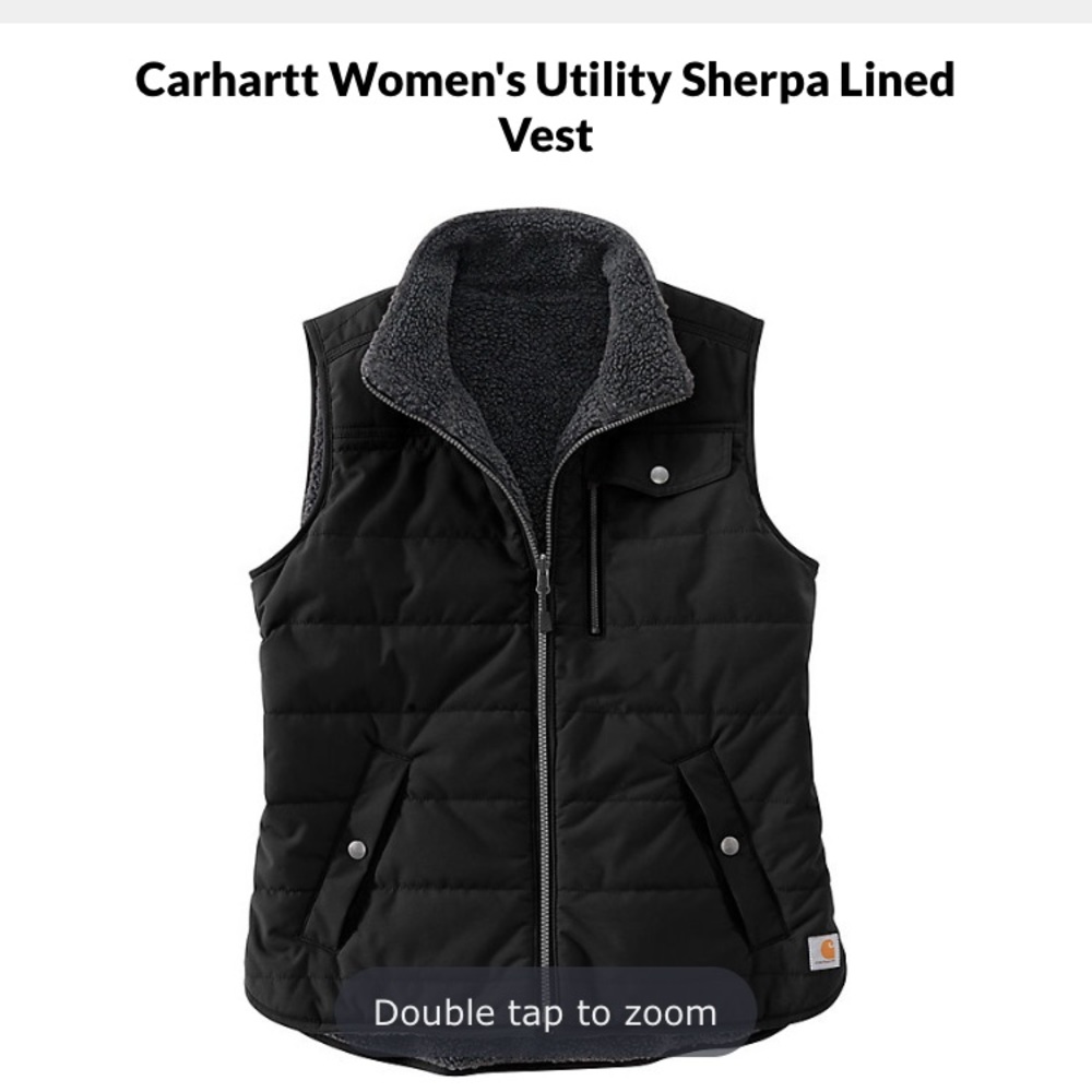 Women’s XXL Black Carhartt Sherpa Vest